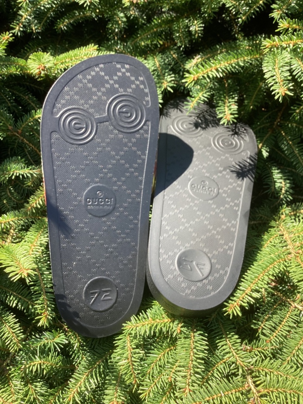 Floral Print Black Slides Summer Sandals - Picture 5 of 7